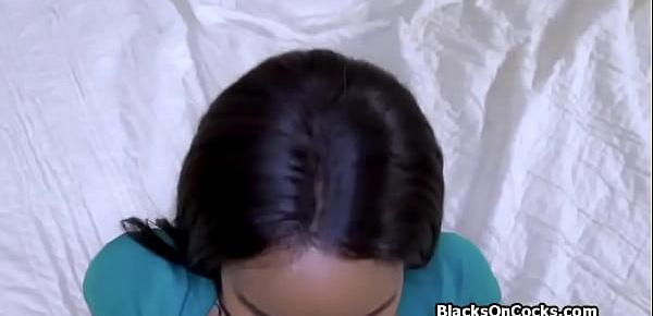  Fat ebony boobies bouncing around while getting fucked